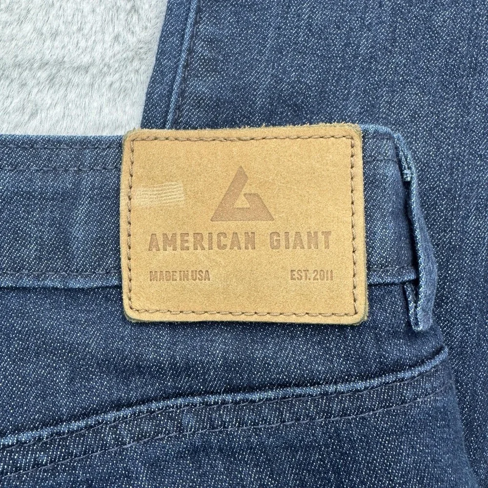 American Giant Jeans Mens 29 X 31 Blue Skinny Stretch Denim Made in USA